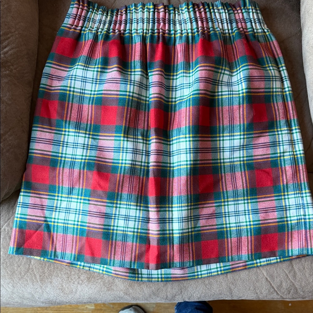 J. Crew Red and Green Plaid Mini Skirt